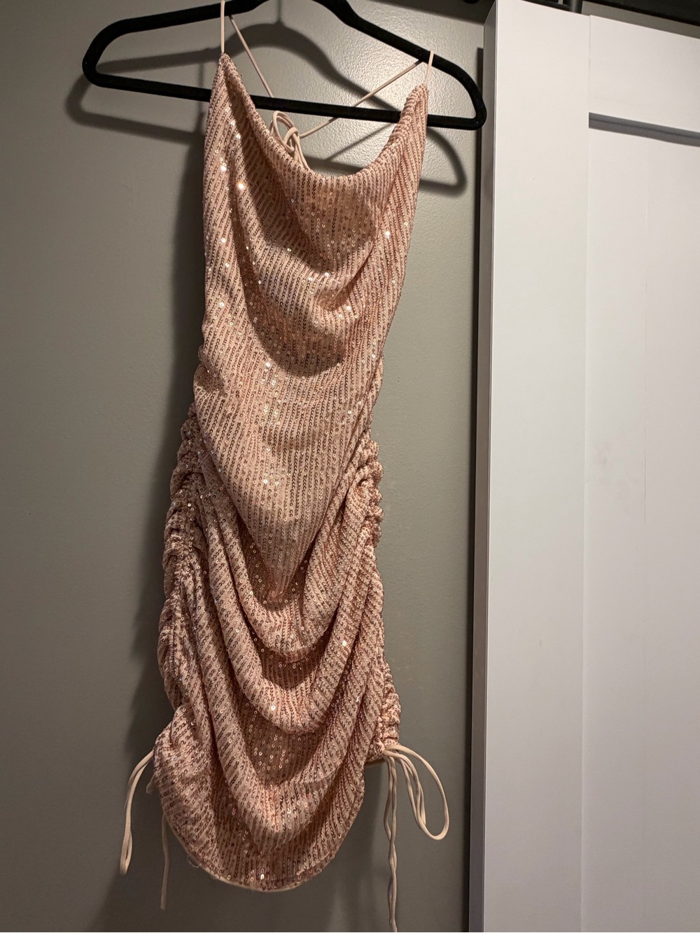 hello molly rose gold dress | Dresses | Hello Molly Sequin Cowl Mini sexy prom dress